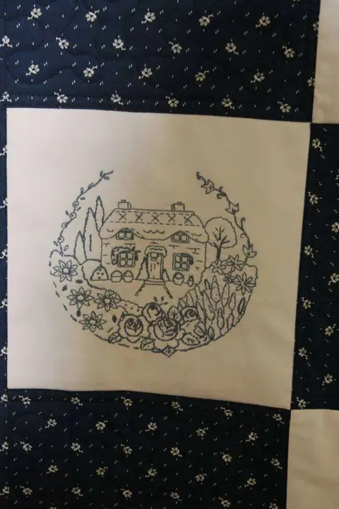Hand Embroidered Country Quilt, photo 8 of 17