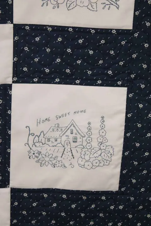 Hand Embroidered Country Quilt, photo 16 of 17