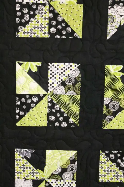 Lime Green Pinwheel Quilt