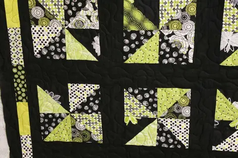 Lime Green Pinwheel Quilt, photo 12 of 16