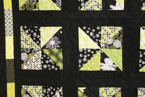 Lime Green Pinwheel Quilt, photo 13 of 16