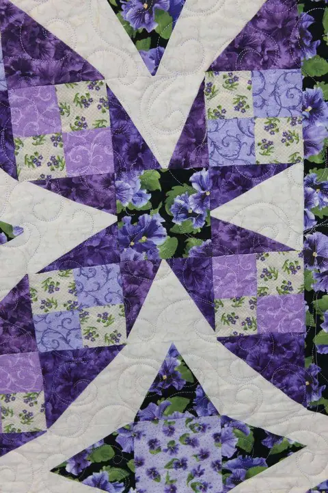 Pansies In Paradise Quilt, photo 3 of 15