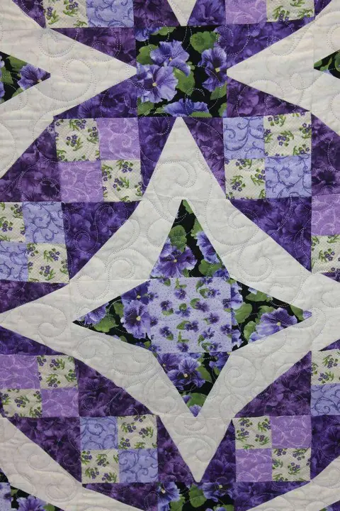Pansies In Paradise Quilt, photo 5 of 15