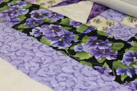 Pansies In Paradise Quilt, photo 6 of 15