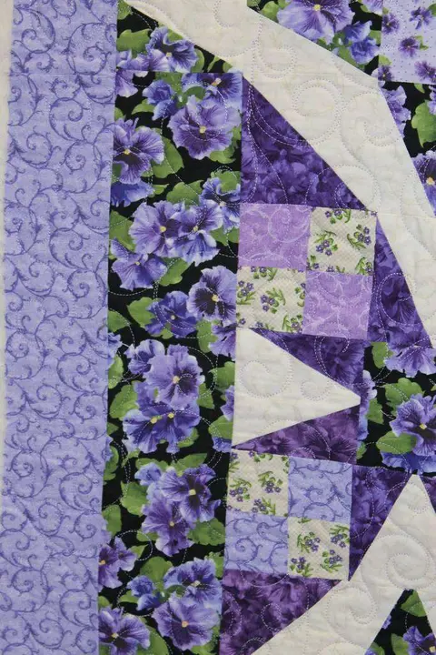 Pansies In Paradise Quilt, photo 7 of 15