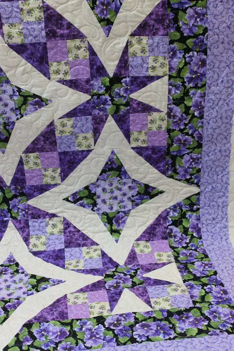 Pansies In Paradise Quilt, photo 10 of 15