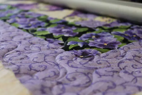 Pansies In Paradise Quilt, photo 11 of 15
