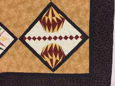 Paper Pieced Stars Brown Quilt, photo 24 of 26