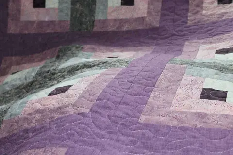 Purple Log Cabin Quilt
